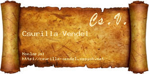 Csurilla Vendel névjegykártya
