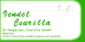 vendel csurilla business card